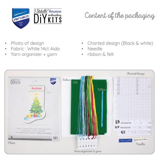 Stickpackung Vervaco - Weihnachtsstrumpf Christmas Tree Wishes
