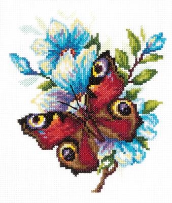 Magic Needle - Stickbild Peacock Butterfly