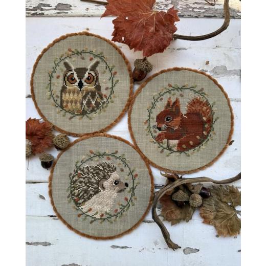 Fall Animals Trio - Puntini Puntini (Stickvorlage)