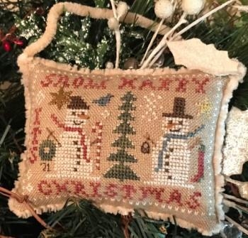 Stickvorlage Homespun Elegance Ltd - Snow Happy - 2021 Sampler Ornament