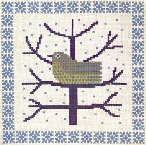 Fremme Stickpackung - Vogel im Baum