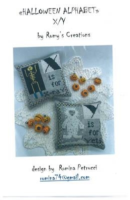 Stickvorlage Romys Creations - Halloween Alphabet - X & Y