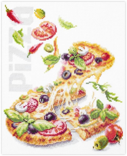 Magic Needle - Stickbild Pizza