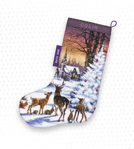 Leti Stitch - Christmas Wood Stocking (Stickpackung)