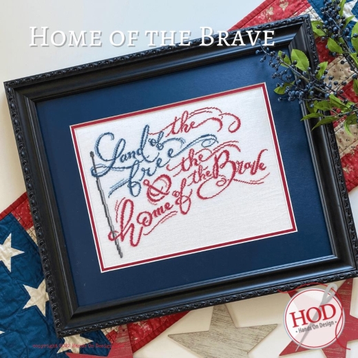 Stickvorlage Hands On Design - Home Of The Brave