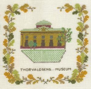 Fremme Stickpackung - Thorvaldsen Museum Kopenhagen 15x15 cm