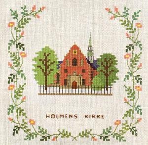 Fremme Stickpackung - Holmens Kirche Kopenhagen 15x15 cm