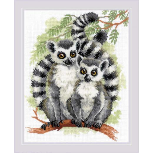 Riolis - Stickbild Lemurs