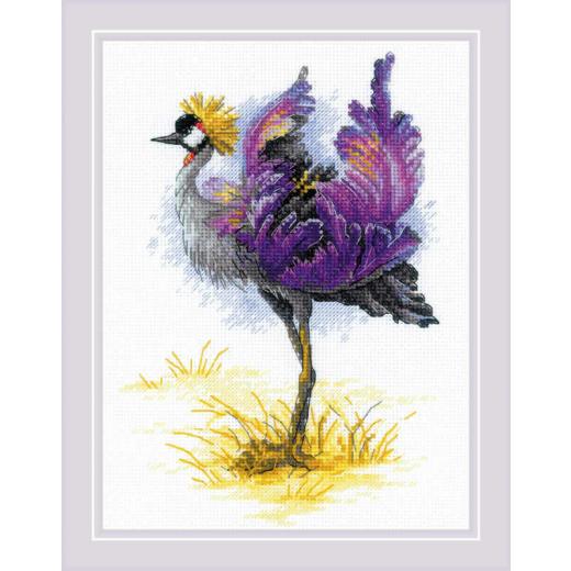 Riolis - Stickbild Crowned Crane