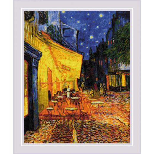Riolis - Stickbild Café Terrace at Night after V. Van Goghs Painting