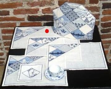 Fremme Stickpackung - Platzset blau