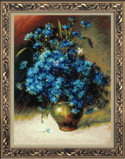 Riolis Stickpackung - Cornflowers after I. Levitans Painting