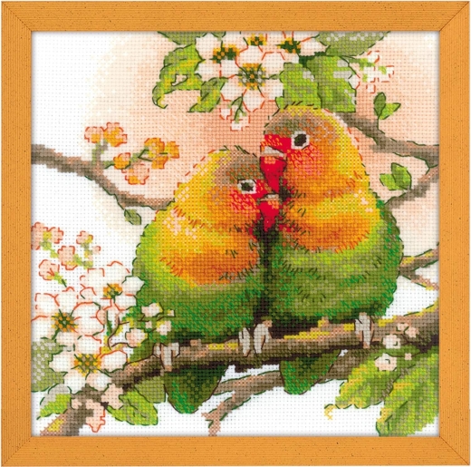 Riolis - Stickbild Lovebirds