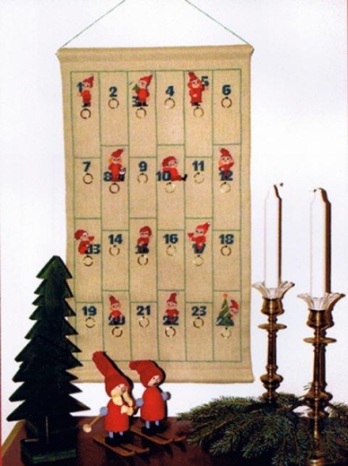 Fremme Stickpackung - Adventskalender 33x60 cm