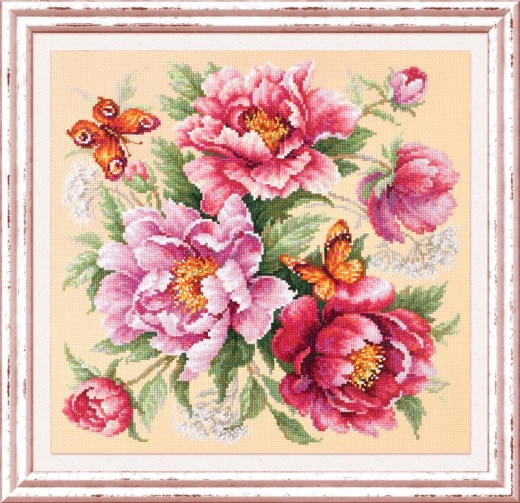 Magic Needle - Stickbild Flower Magic Peonies