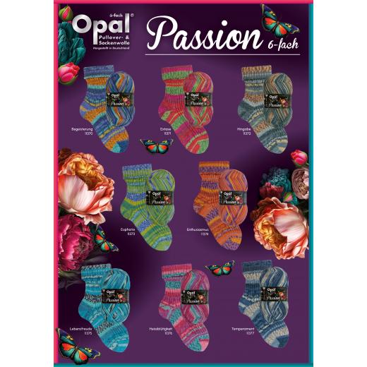Opal Passion Sockenwolle 6-fach - Sortiment 8x150g