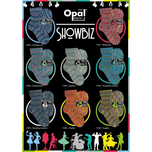Opal Showbiz Sockenwolle 4-fach - Sortiment 8x100g