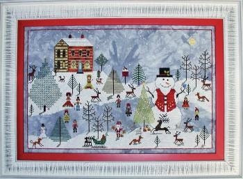 Stickvorlage Praiseworthy Stitches - Snowmans Christmas