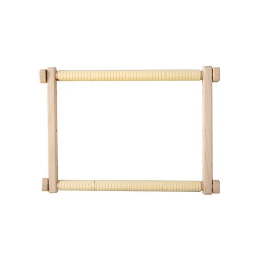 Stickrahmen Holz rechteckig mit Clips 35x48 cm
