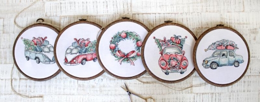 Leti Stitch - Christmas Retro Cars