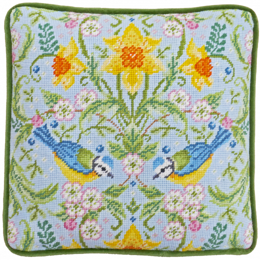 Bothy Threads Karen Tye Bentley - Spring Blue Tits Tapestry