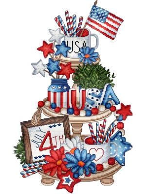 Independance Day - Les Petites Croix De Lucie (Stickvorlage)