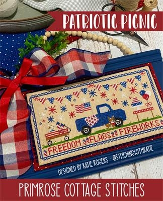 Stickvorlage Primrose Cottage Stitches - Patriotic Picnic