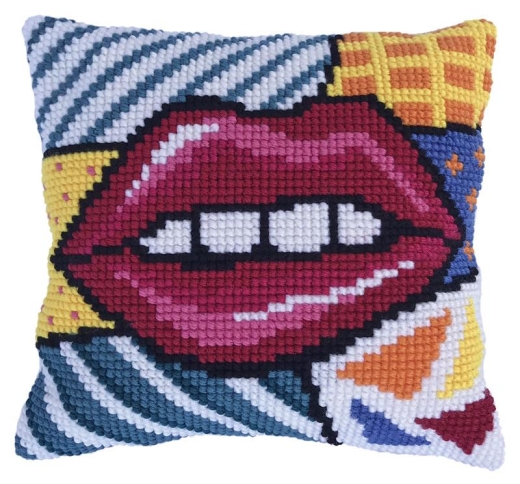 Stickpackung Needleart World - Kreuzstichkissen Patchwork Kiss