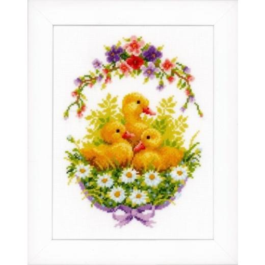 Vervaco - Kükenschar mit Margeriten (Ausverkauf)