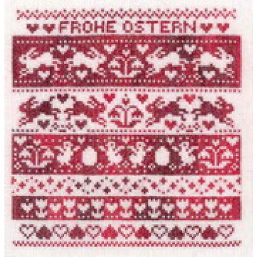 Gisela Süskind - Ostermustertuch 2 rot - Ausverkauf