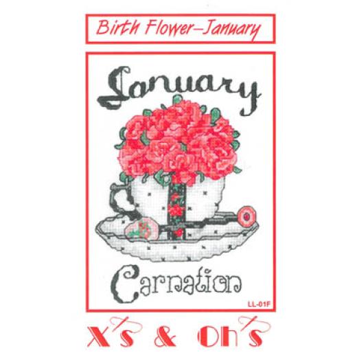 Xs and Ohs - Teacup Flowers January (Ausverkauf)