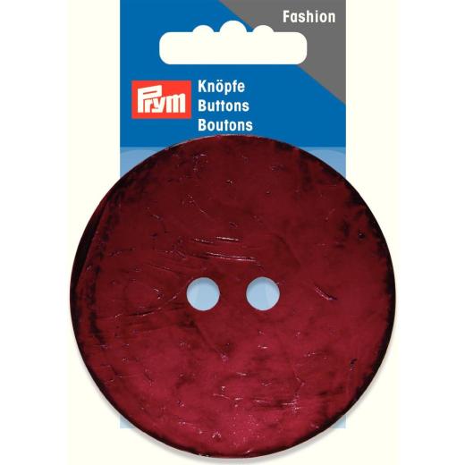 Knopf Kokos rund dunkelrot Ø 70 mm - Prym (Ausverkauf)
