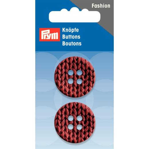 Knopf Strick terrakotta Ø 25 mm - Prym (Ausverkauf)