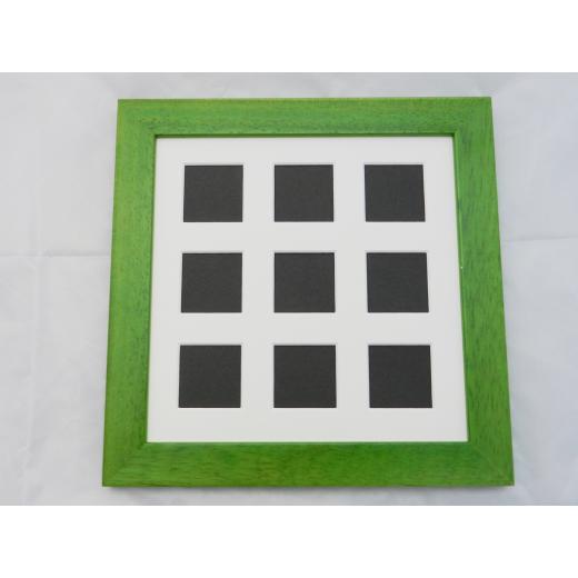 Bilderrahmen grün mit Passepartout 24x24 cm - Ausverkauf