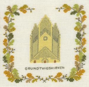 Fremme Stickpackung - Grundtvigs Kirche Kopenhagen 15x15 cm