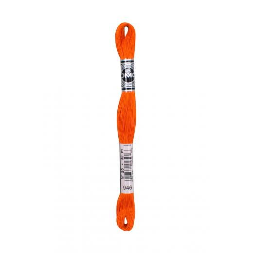 DMC Vierfachgarn Stärke 25 - 946 orange mittel