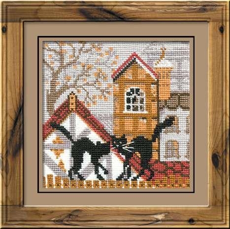 Riolis - Stickbild City & Cats Autumn