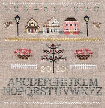 Stickvorlage Sweet Wing Studio - Peachtree Park Sampler