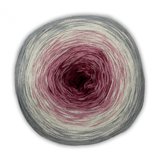 Woolly Hugs Bobbel Cotton - grau-bordeaux (63)