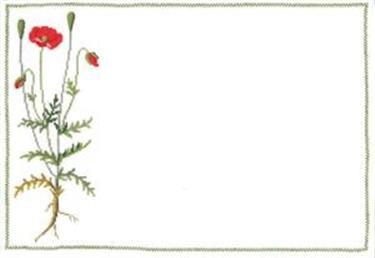 Fremme Stickpackung - Platzset Mohnblumen