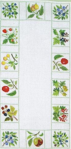 Haandarbejdets Fremme - Läufer Beeren und Früchte