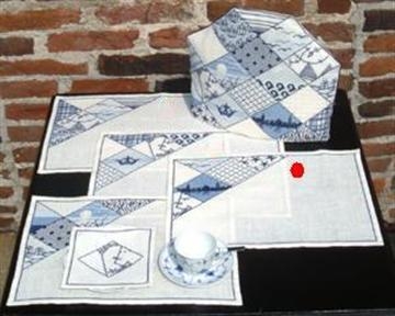 Fremme Stickpackung - Platzset blau