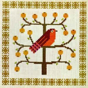 Fremme Stickpackung - Vogel im Baum