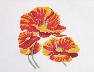 Fremme Stickpackung - Mohnblumen 30x38 cm