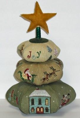 Stickvorlage Praiseworthy Stitches - Holly Jolly Stacker