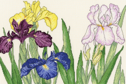Bothy Threads Stickpackung - Iris Blooms
