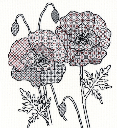 Bothy Threads Blackwork - Poppy