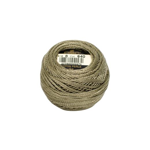 DMC Perlgarn Stärke 5 - 45 m – 640 beigegrau sehr dunkel (Ausverkauf)