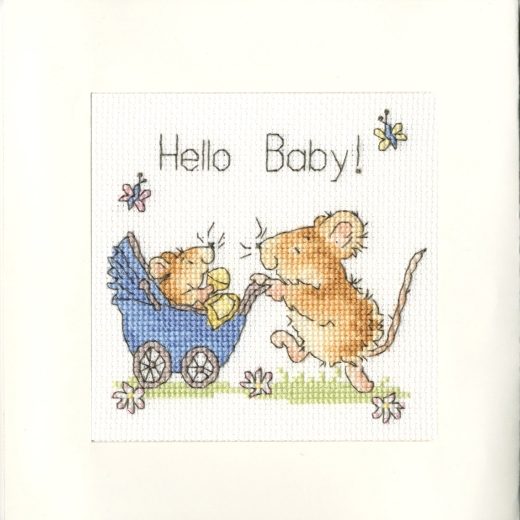 Bothy Threads Stickpackung - Greeting Card - Hello Baby!
