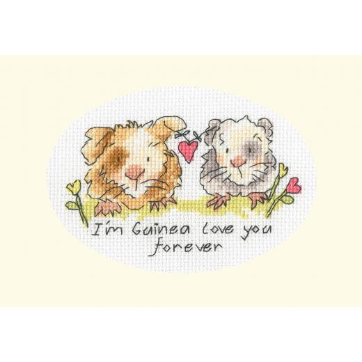 Bothy Threads Stickpackung - Greeting Card - Im Guinea Love You Forever